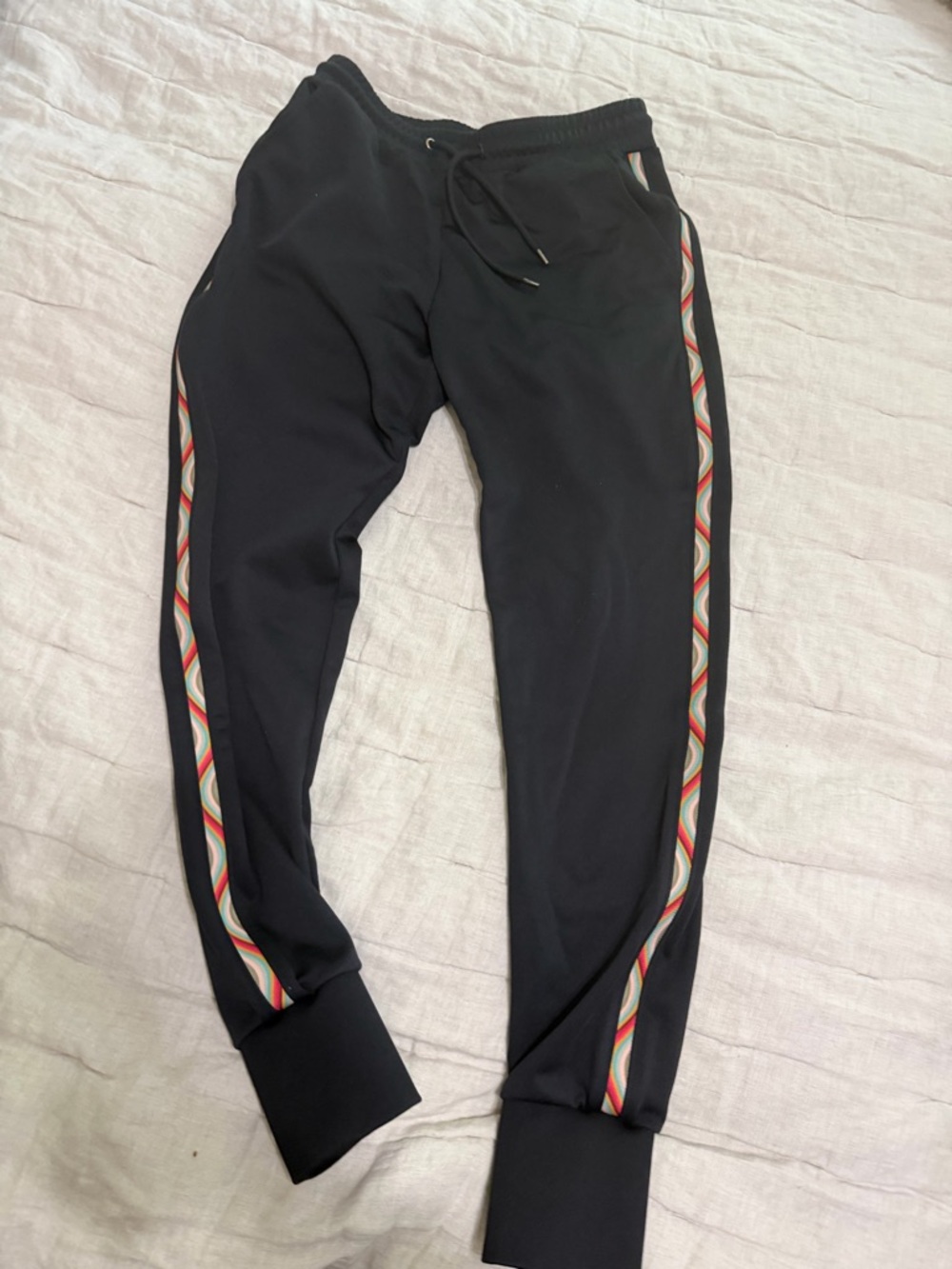 Paul
Smith black XS trousers sweat pants side stripe